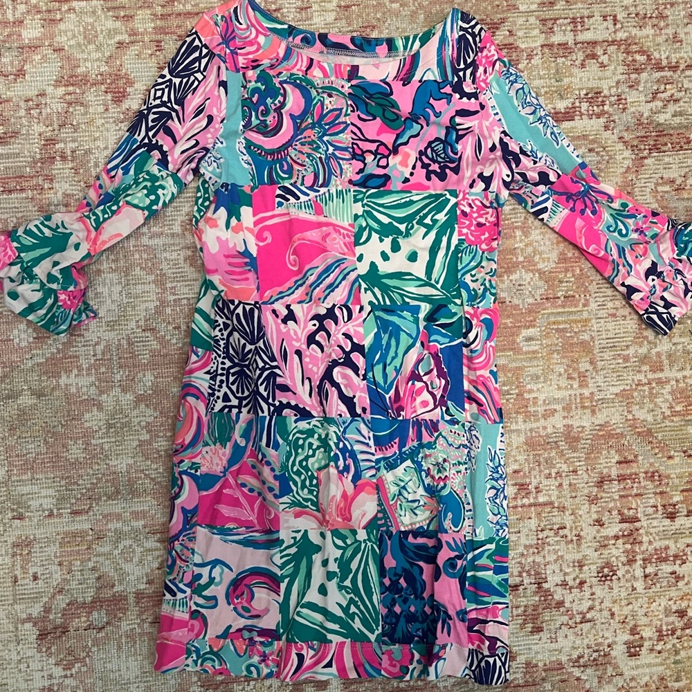 Lilly Pulitzer Pink and Blue Swirl Dress